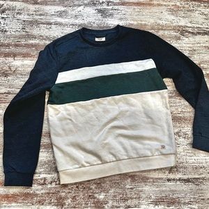 NWT Marine Layer | Jordan Crew Sweatshirt Colorblock Blue White | M